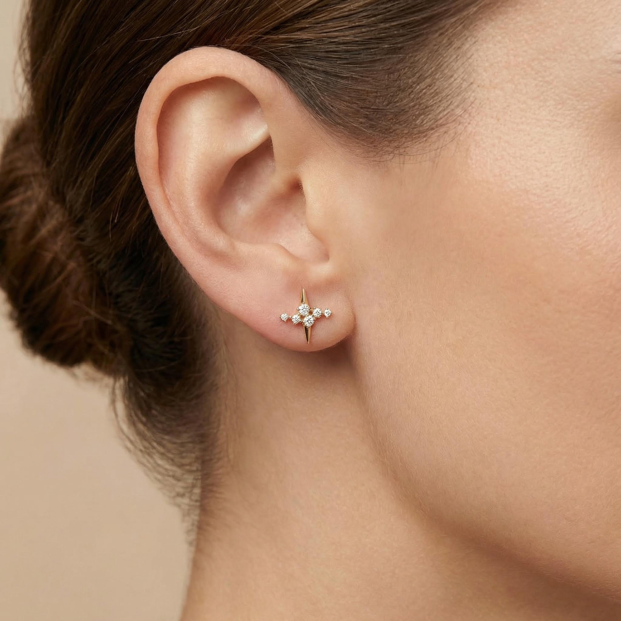 Stellar Trail Diamond S925 Silver Stud Earrings Stellar Trail Diamond S925 Silver Stud Earrings