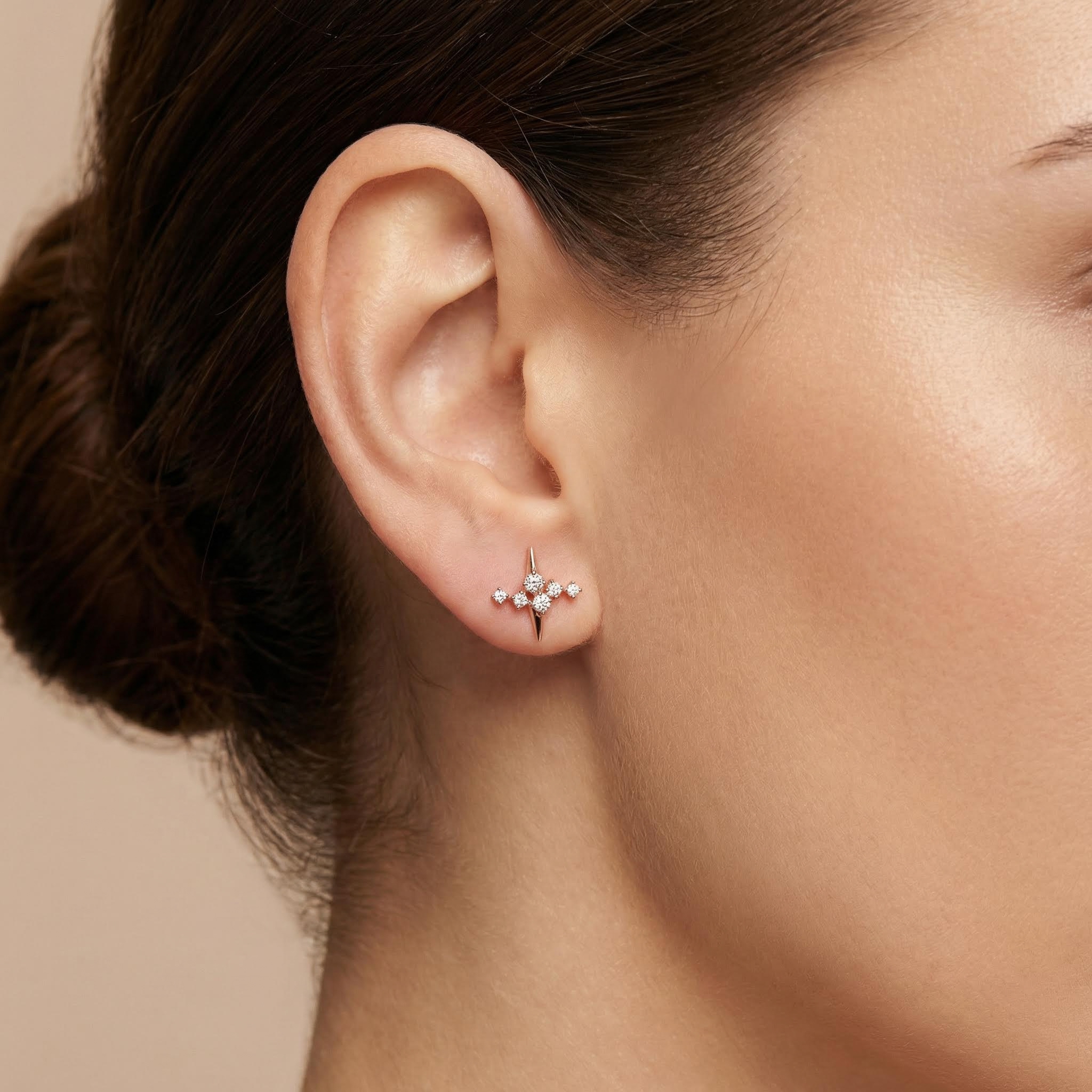 Stellar Trail Diamond S925 Silver Stud Earrings Stellar Trail Diamond S925 Silver Stud Earrings