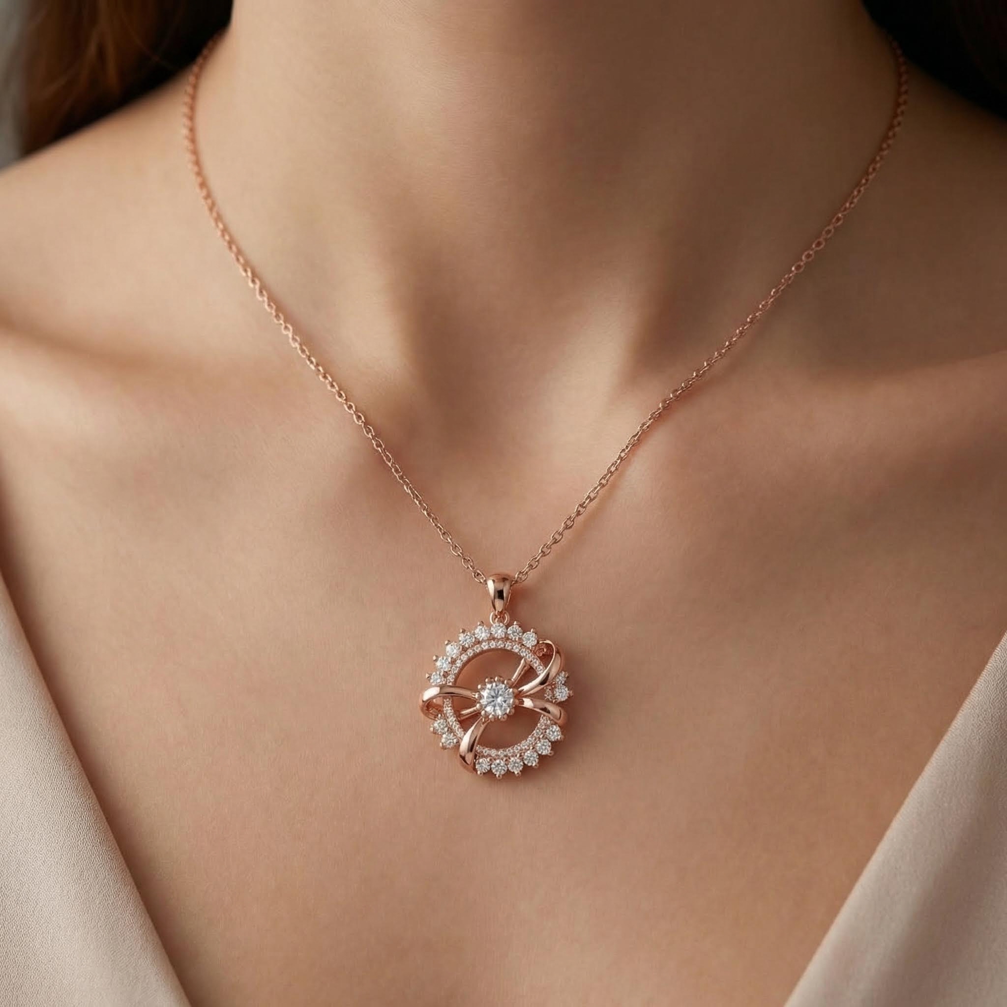 1.6ct TCW Bowtie with Round Design VVS Moissanite S925 Silver Pendant Necklace 1.6ct TCW Bowtie with Round Design VVS Moissanite S925 Silver Pendant Necklace