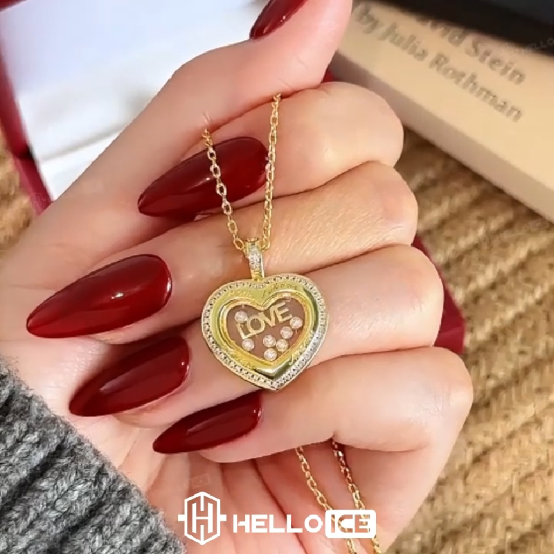 Personalized Mom’s Dancing Diamond Heart Locket Pendant