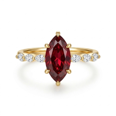 3.64ct CTW Elegant Marquise Cut S925 Silver Engagement Ring