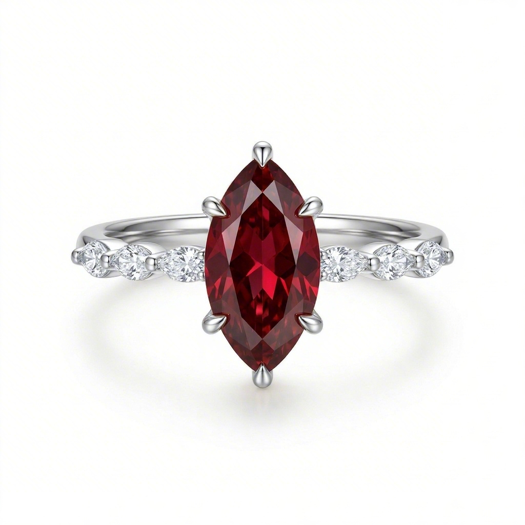 3.64ct CTW Elegant Marquise Cut S925 Silver Engagement Ring 3.64ct CTW Elegant Marquise Cut S925 Silver Engagement Ring