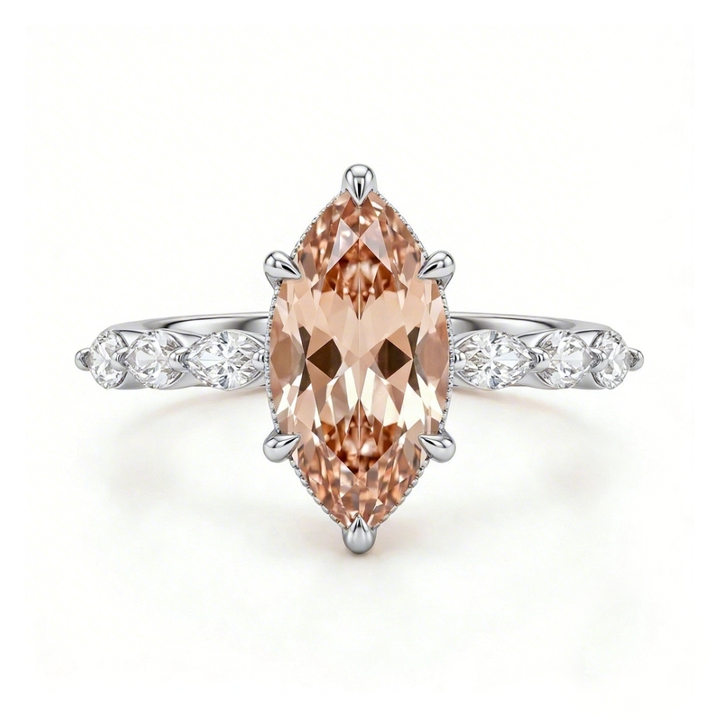 3.64ct CTW Elegant Marquise Cut S925 Silver Engagement Ring 3.64ct CTW Elegant Marquise Cut S925 Silver Engagement Ring