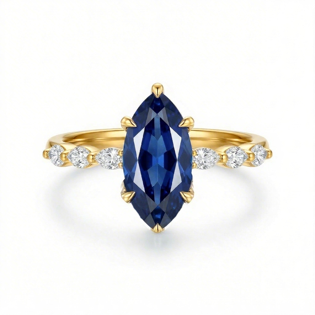 3.64ct CTW Elegant Marquise Cut S925 Silver Engagement Ring 3.64ct CTW Elegant Marquise Cut S925 Silver Engagement Ring