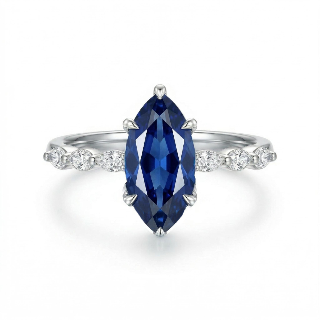 3.64ct CTW Elegant Marquise Cut S925 Silver Engagement Ring 3.64ct CTW Elegant Marquise Cut S925 Silver Engagement Ring