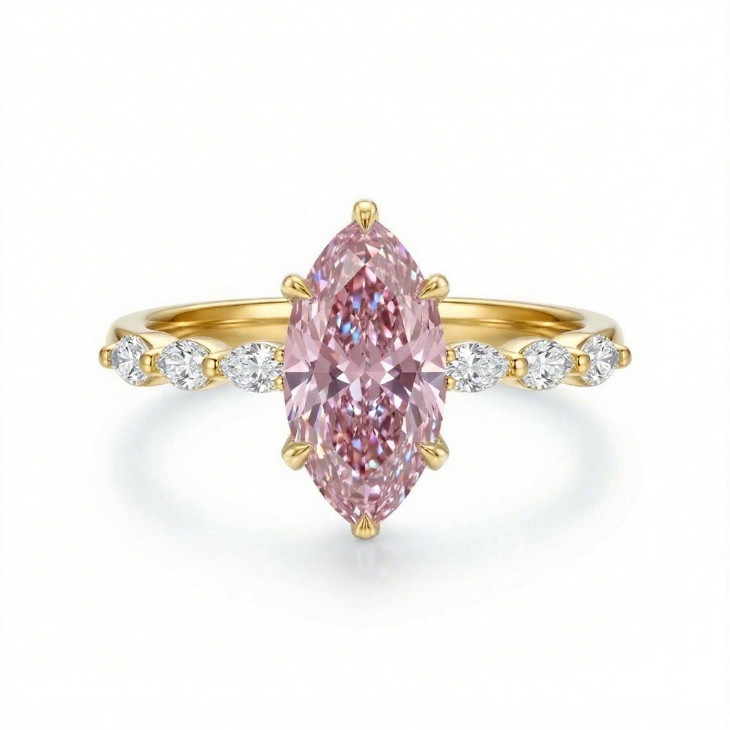 3.64 ct.tw. Elegant Marquise Cut S925 Silver Engagement Ring