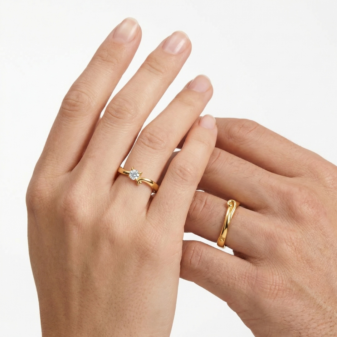 0.5ct CTW Cat-Themed Round Cut VVS Moissanite S925 Silver Ring