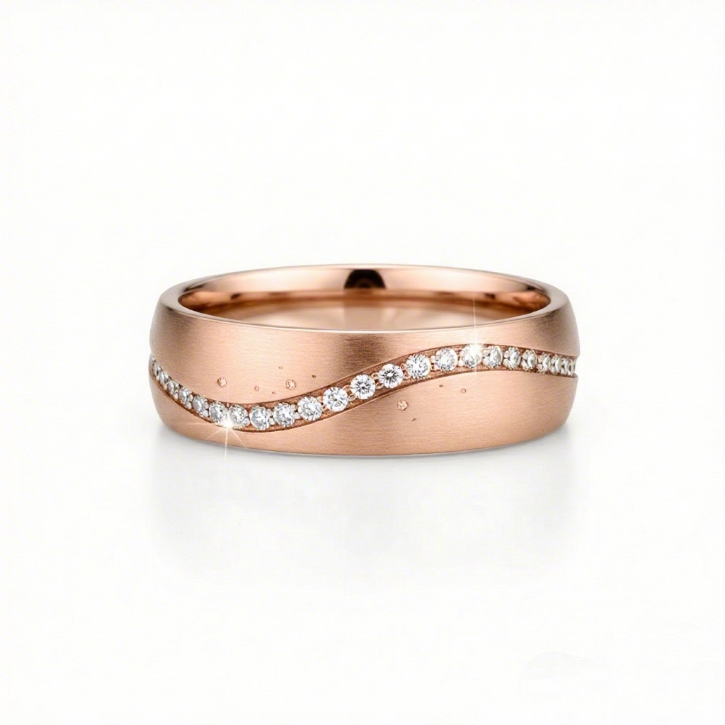 Galaxy Wave Design S925 Silver Wedding Band