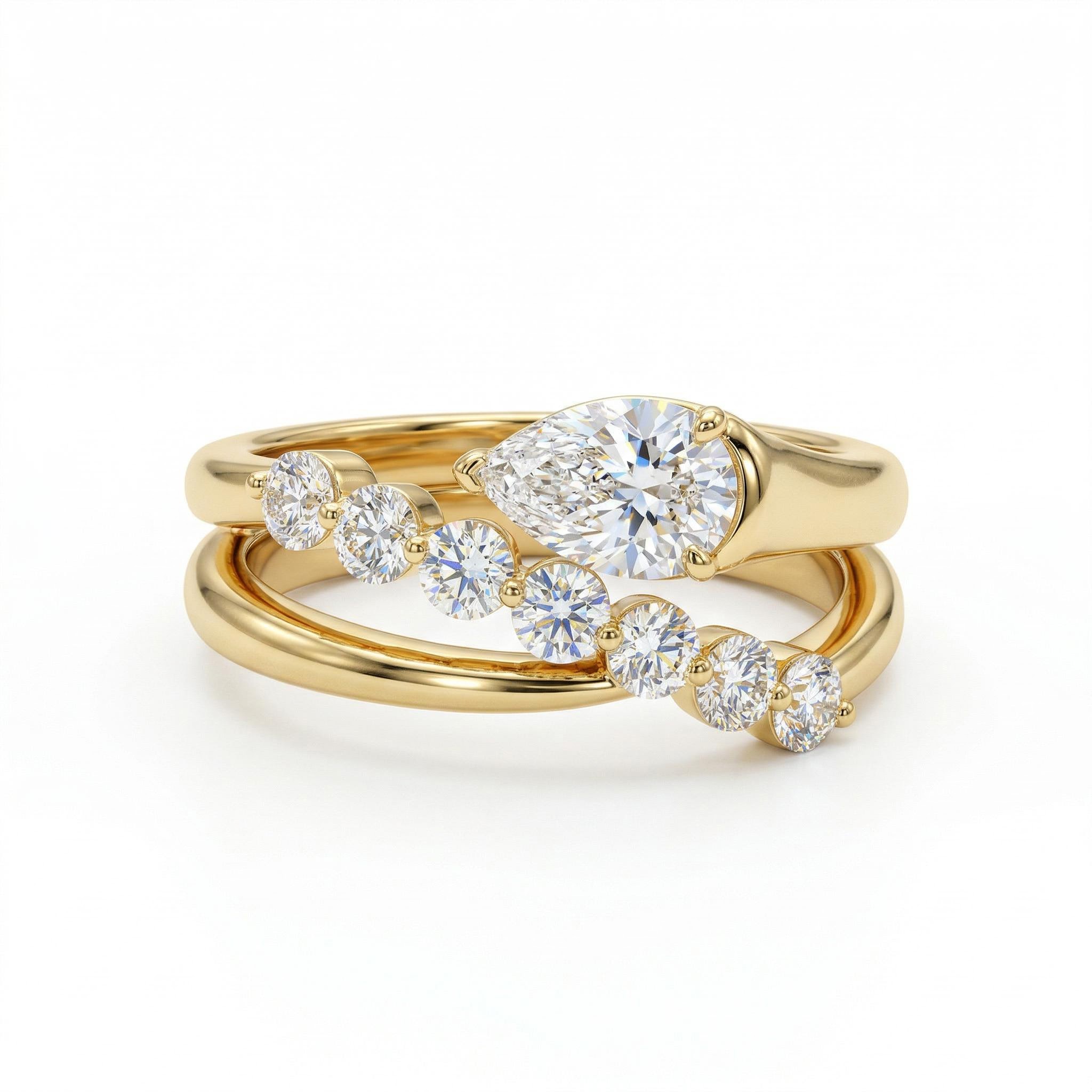 2.8 ct.tw Pear Cut Twisted S925 Silver Engagement Ring 2.8 ct.tw Pear Cut Twisted S925 Silver Engagement Ring