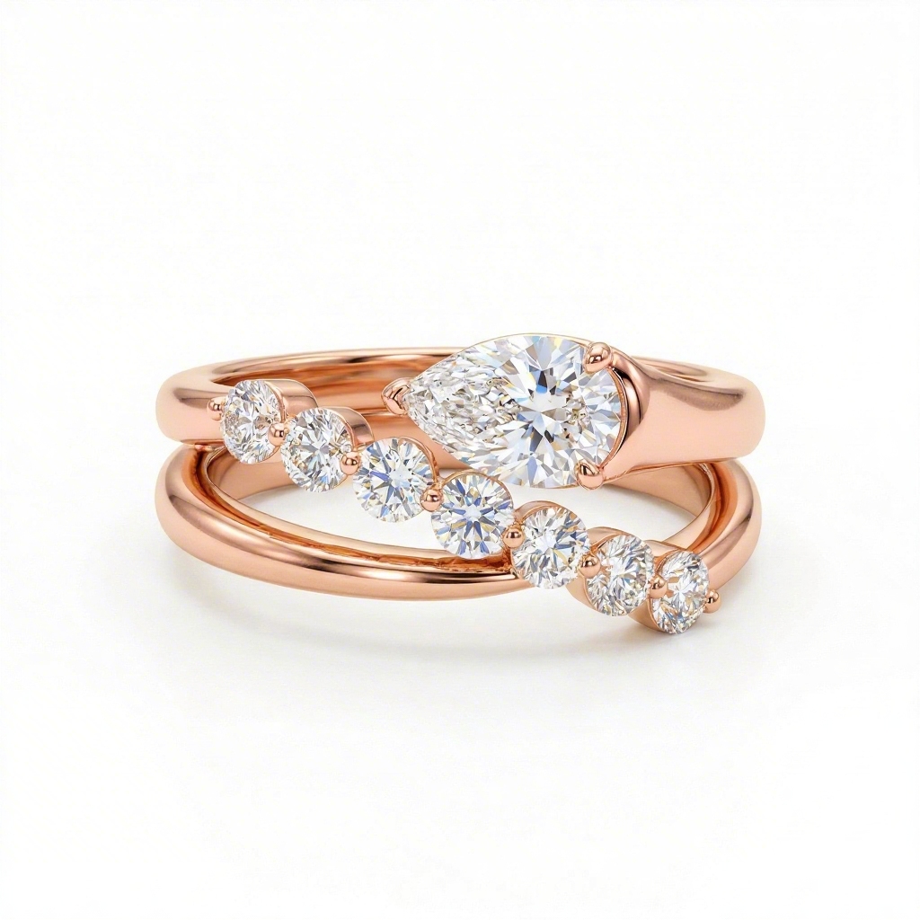 2.8 ct.tw Pear Cut Twisted S925 Silver Engagement Ring 2.8 ct.tw Pear Cut Twisted S925 Silver Engagement Ring