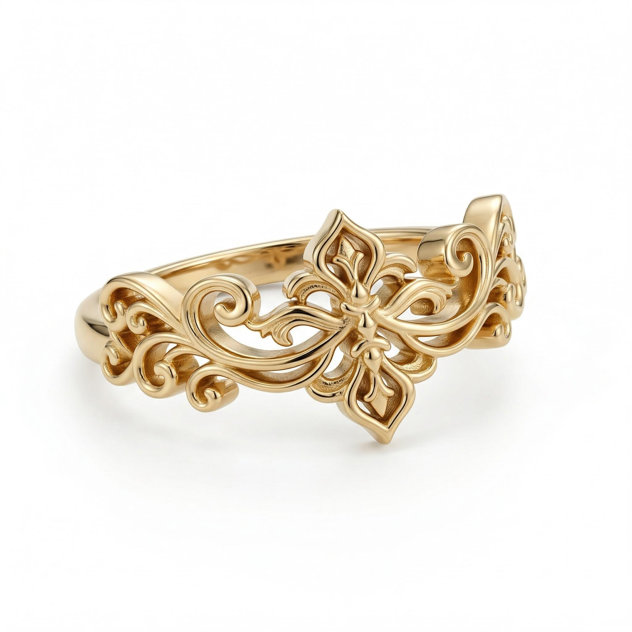 Vintage Filigree Ornate S925 Silver Women's Ring Vintage Filigree Ornate S925 Silver Women's Ring