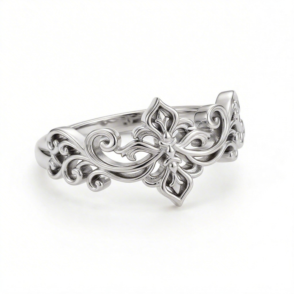 Vintage Filigree Ornate S925 Silver Women's Ring Vintage Filigree Ornate S925 Silver Women's Ring