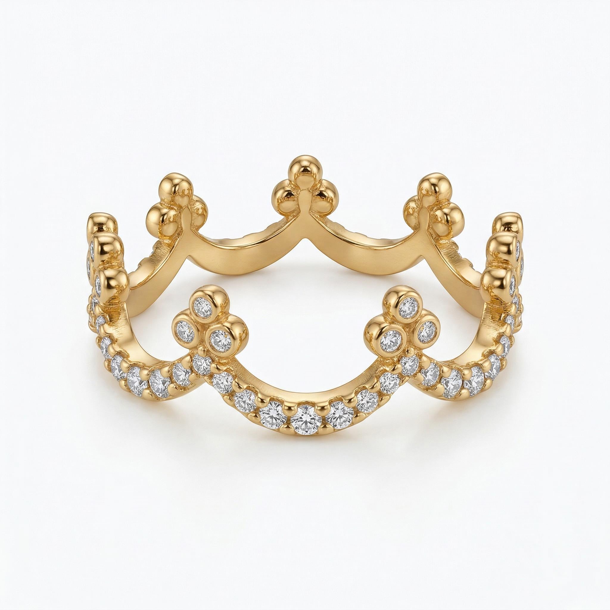 0.8 ct.tw Diamond Crown Women's Ring