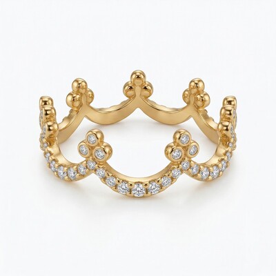 0.8 ct.tw Diamond Crown Women's Ring