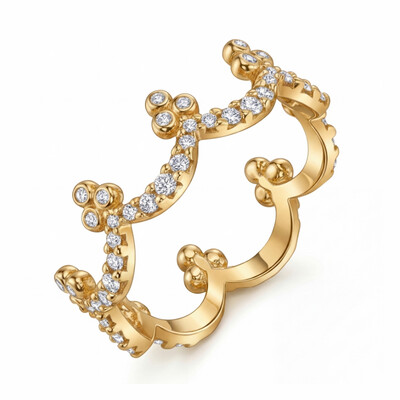 0.8 ct.tw Diamond Crown Women's Ring