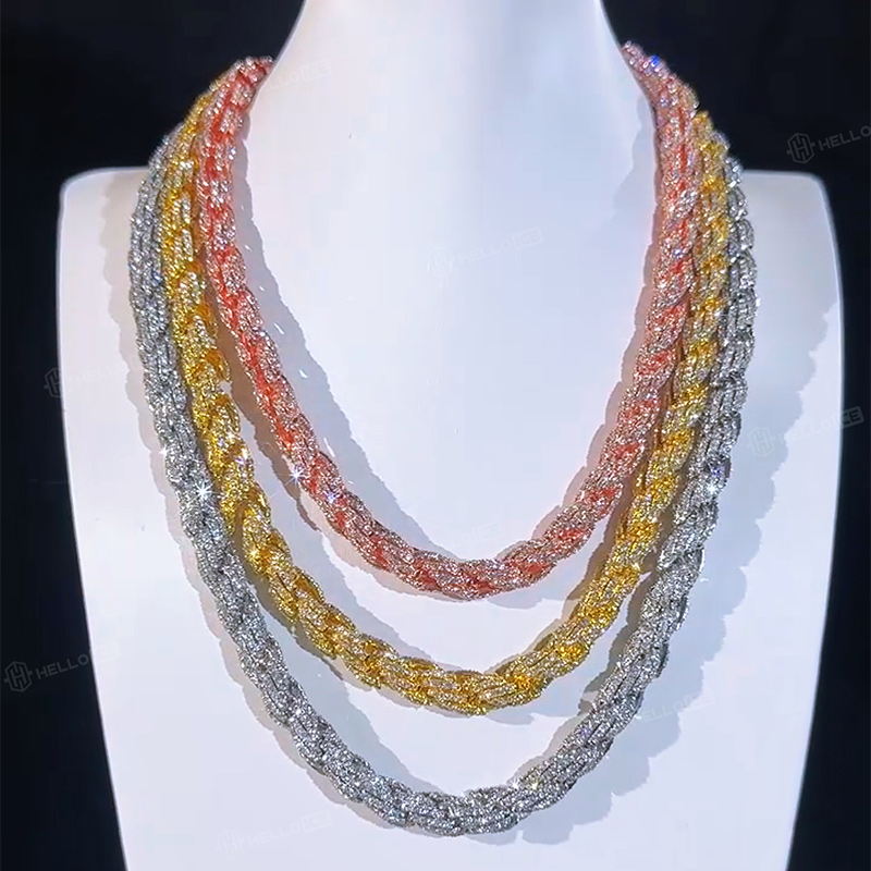 9mm Iced Out Rope Chain and Bracelet Set