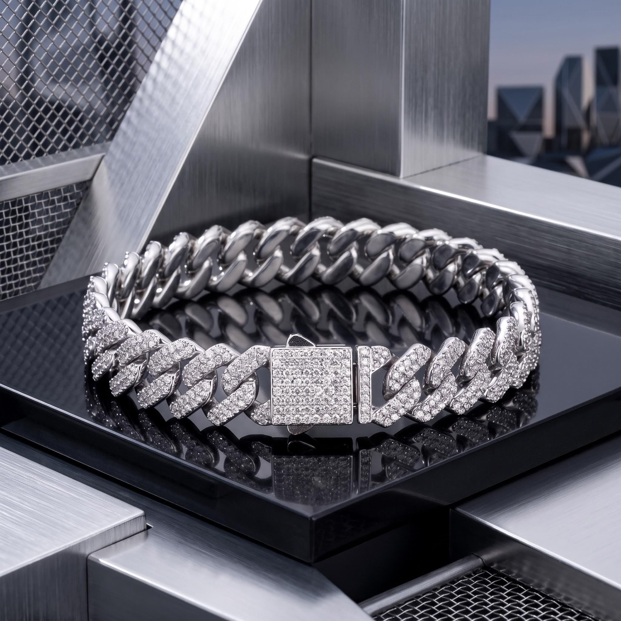 14mm Iced Out Miami Cuban Bracelet