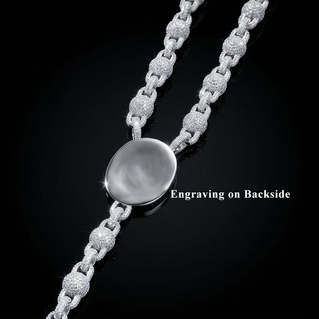 10mm Ball Chain Custom Photo Cross Necklace