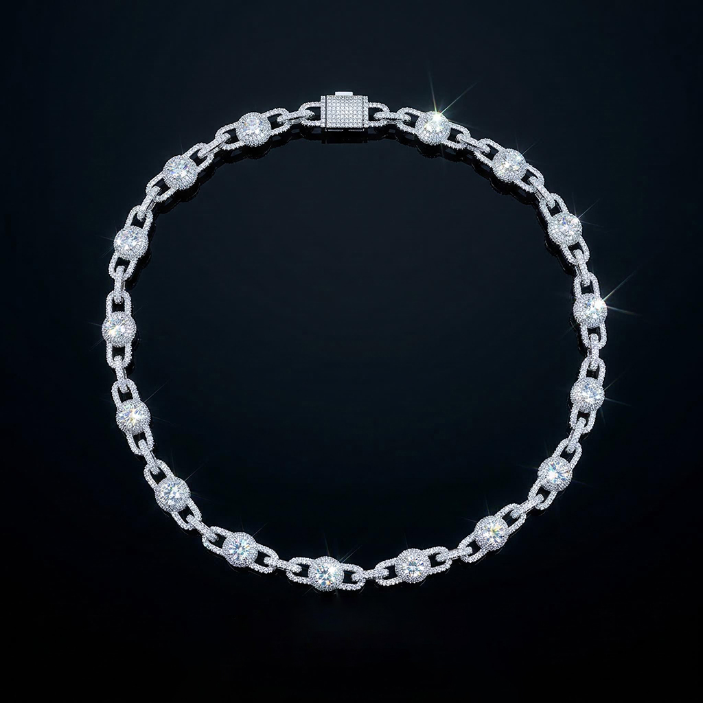 12mm Iced Out Ball Chain 12mm Iced Out Ball Chain