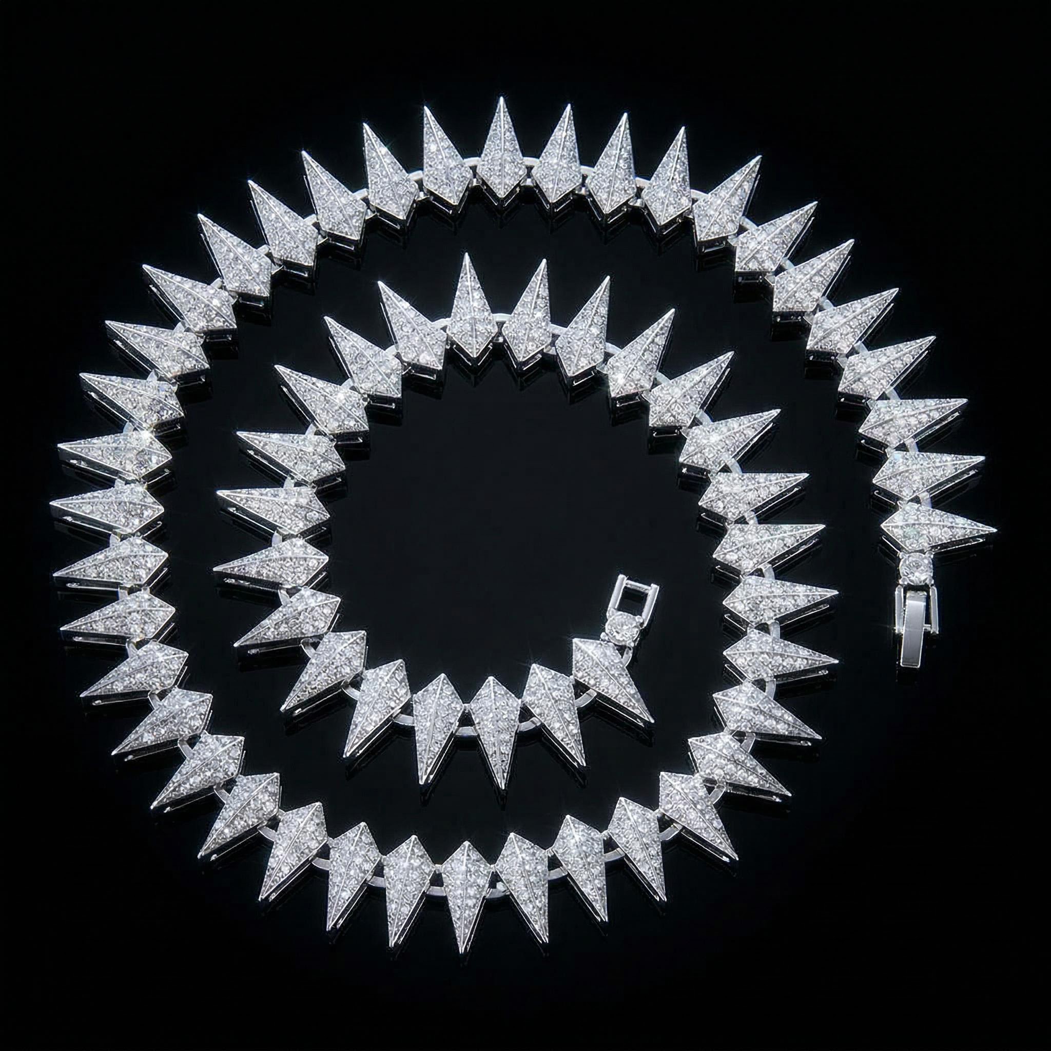 14mm Iced Out Spiked Chain