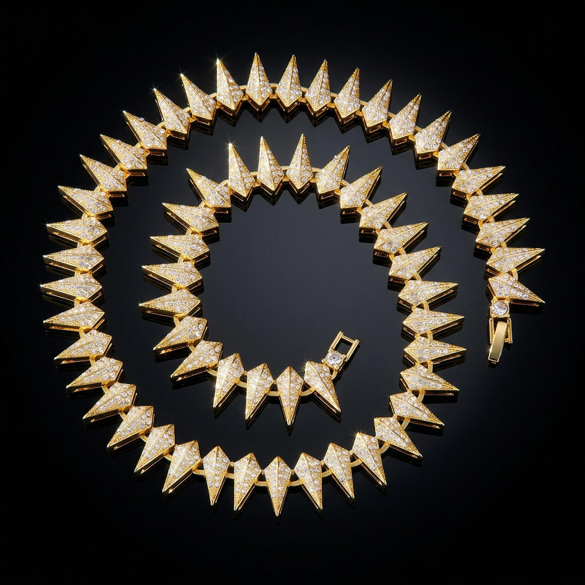 14mm Iced Out Spiked Chain