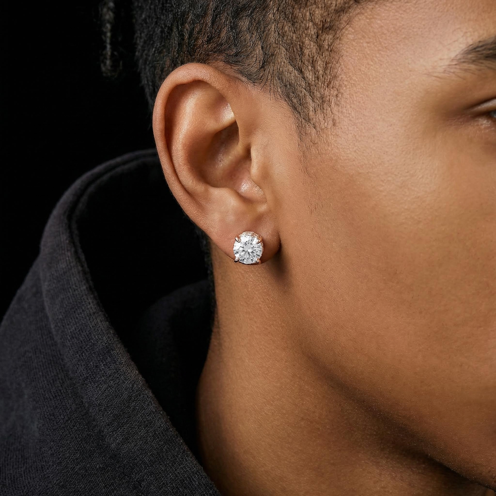 Iced Out Round&Baguette Cut Full Paved Earrings Iced Out Round&Baguette Cut Full Paved Earrings