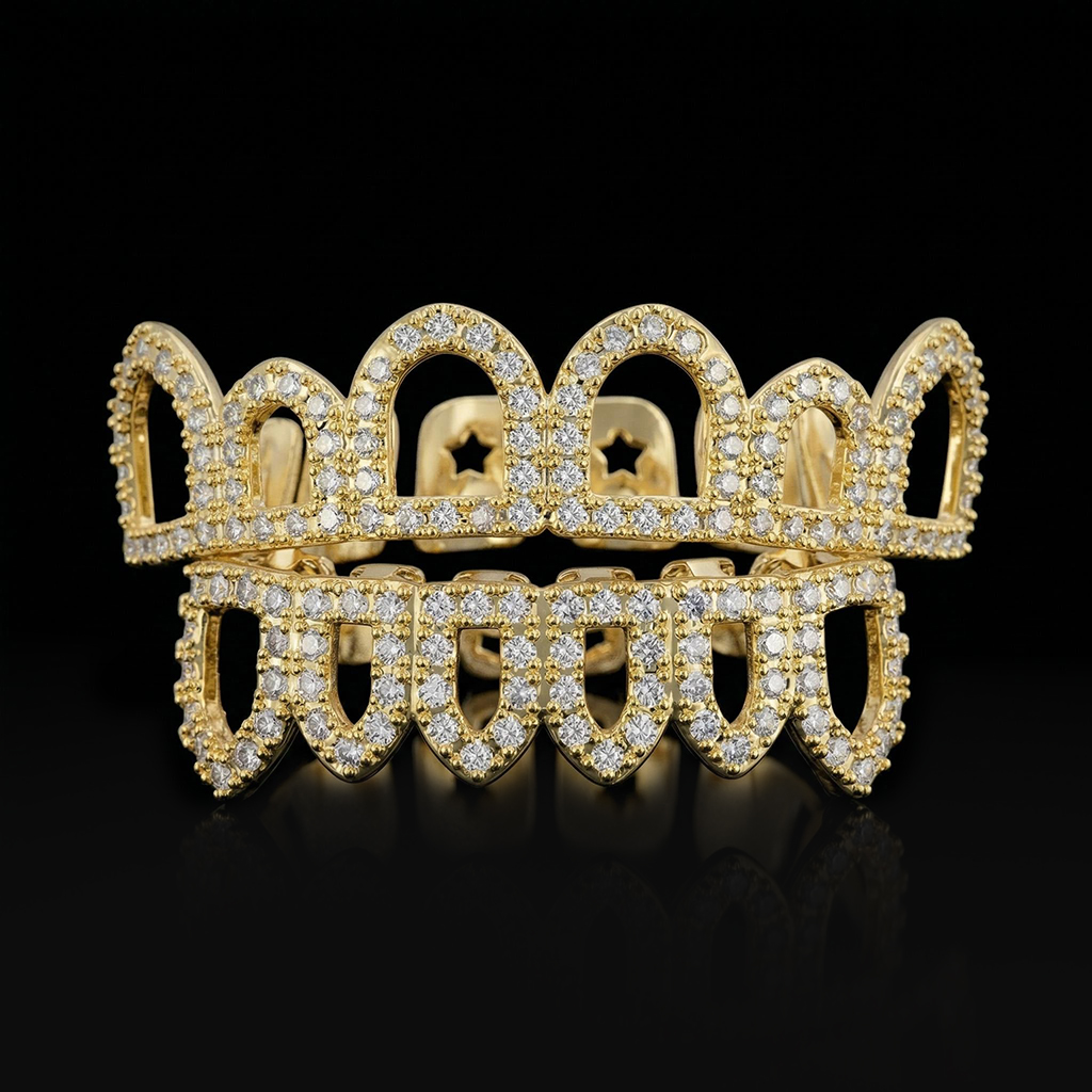 Iced Out Hollow Grillz Set