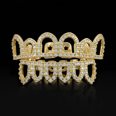 Iced Out Hollow Grillz Set