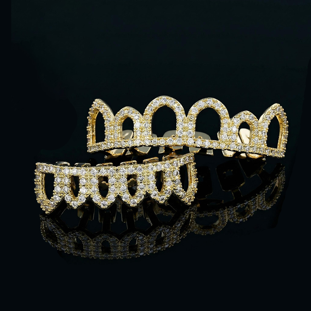 Iced Out Hollow Grillz Set
