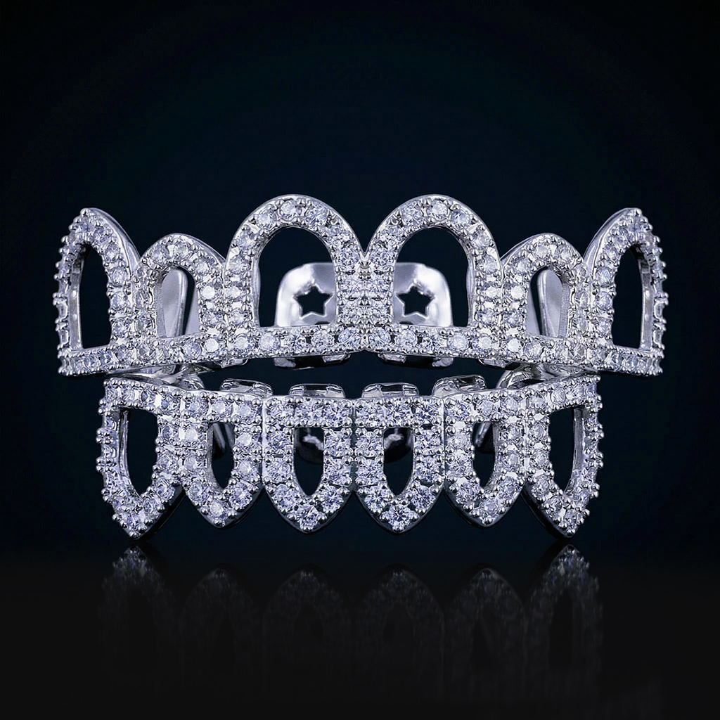 Iced Out Hollow Grillz Set