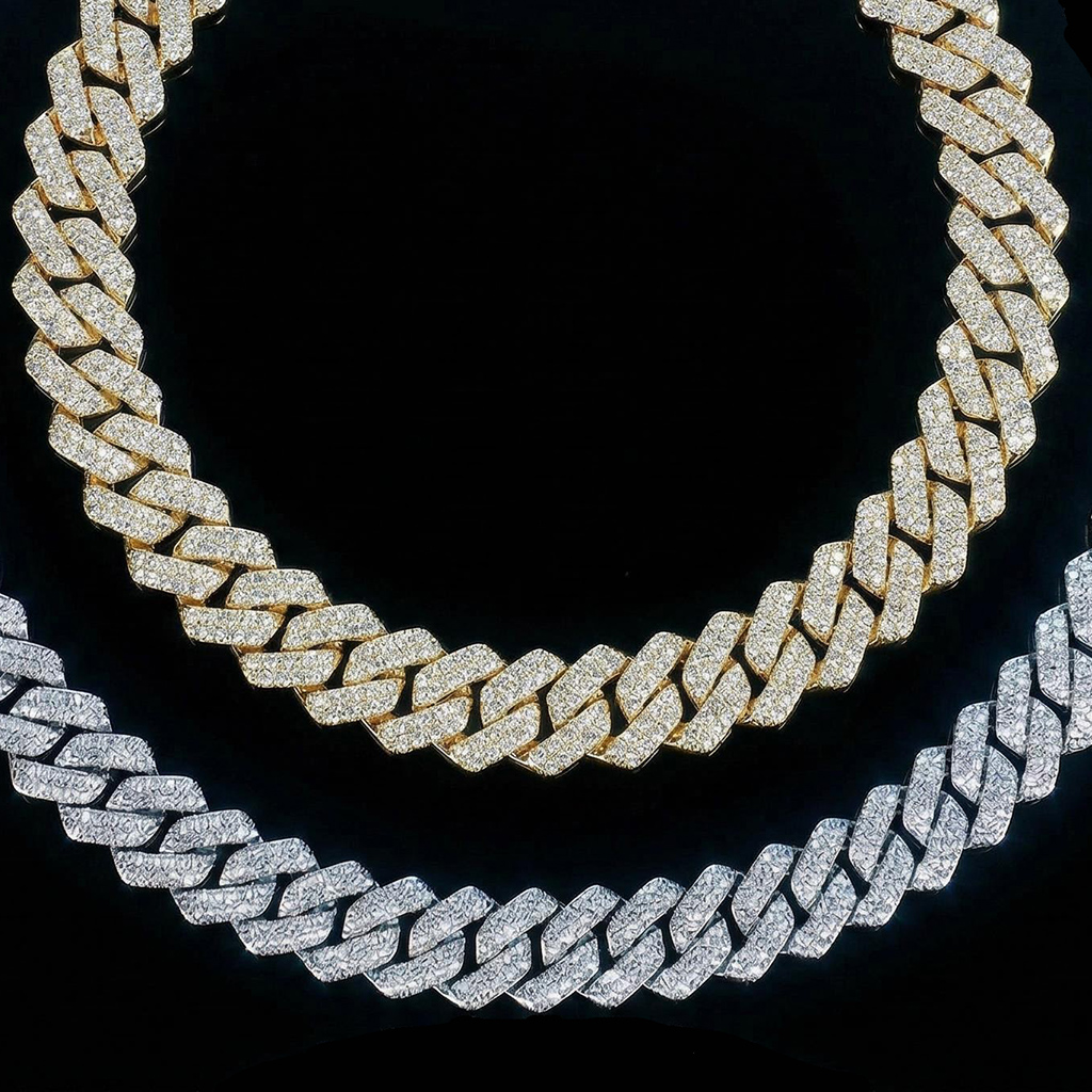 14mm Iced Out Miami Cuban Chain and Bracelet Set