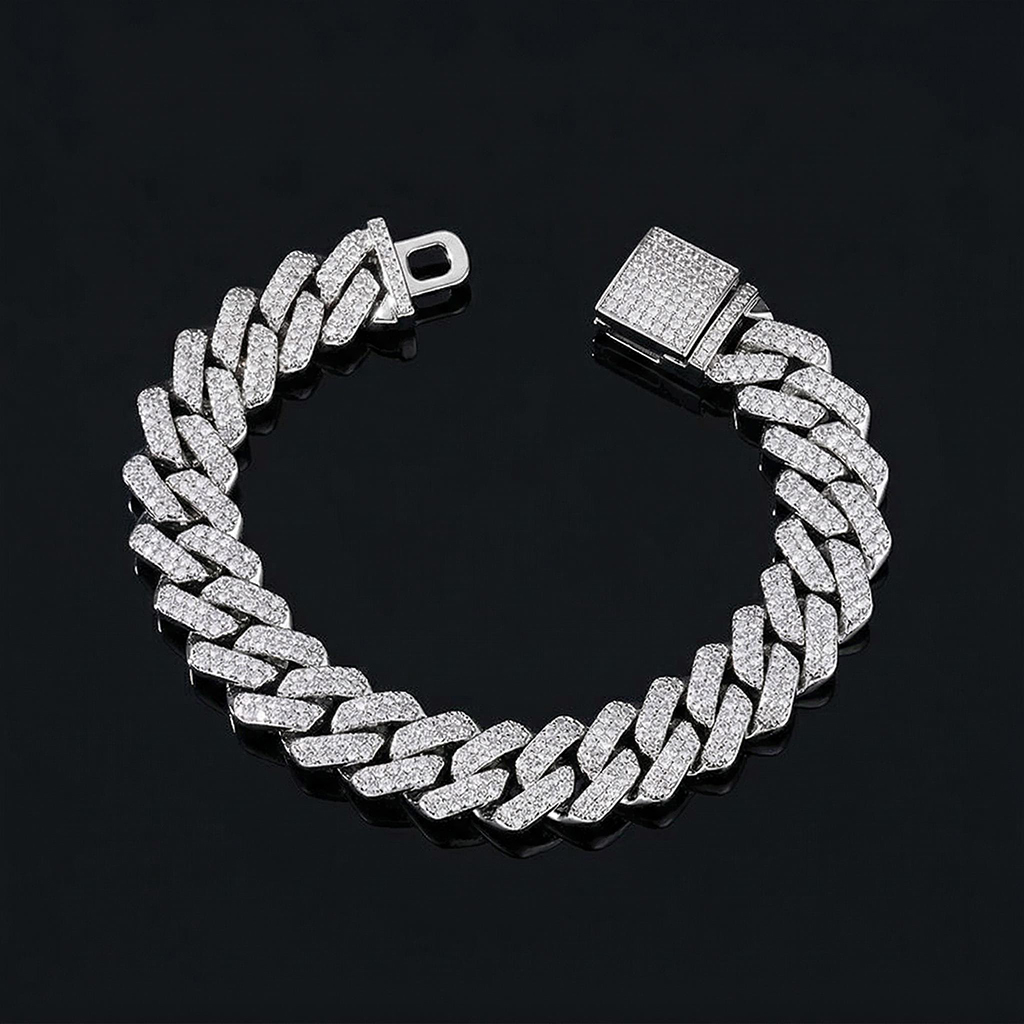 14mm Iced Out Miami Cuban Chain and Bracelet Set