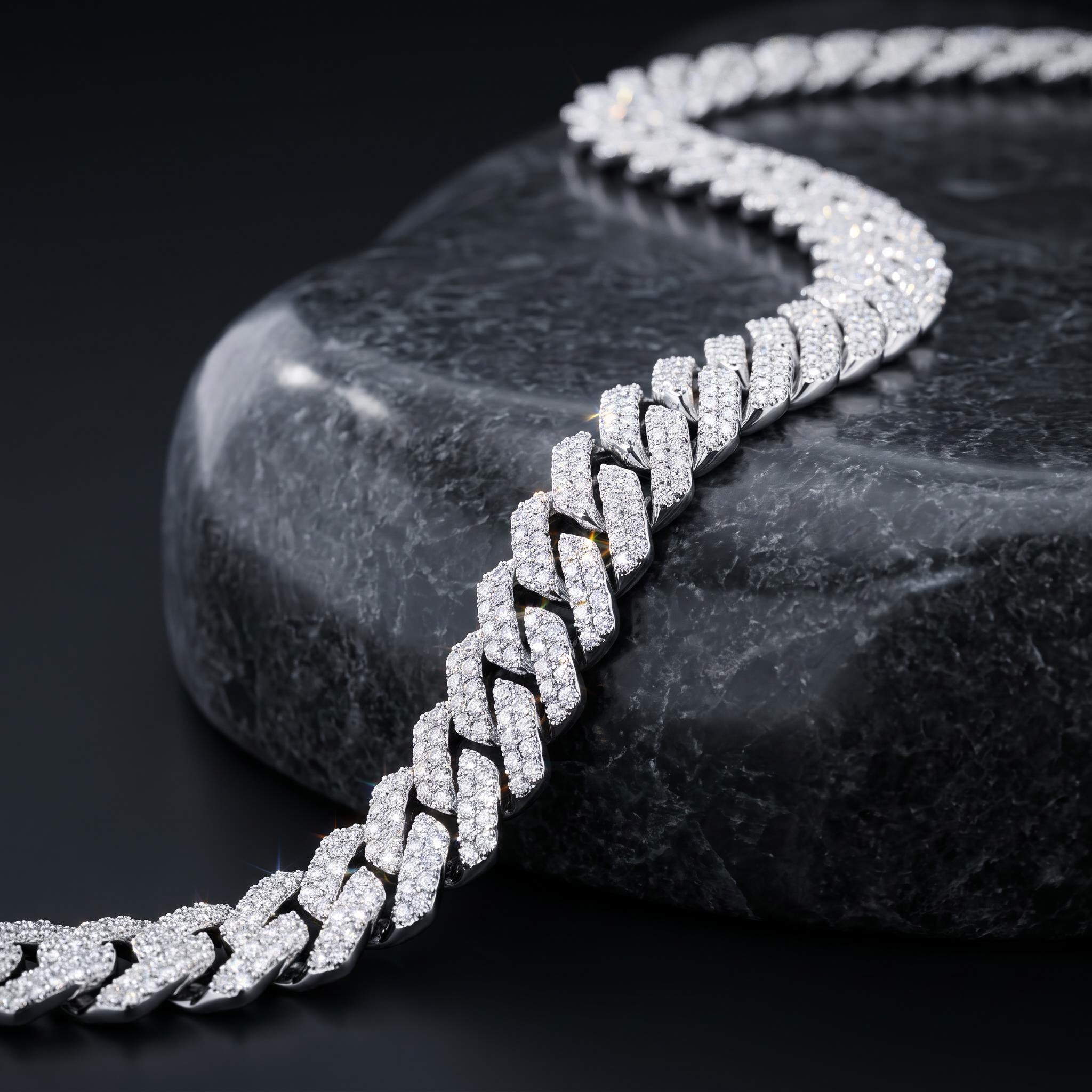 14mm Iced Out Miami Cuban Chain and Bracelet Set