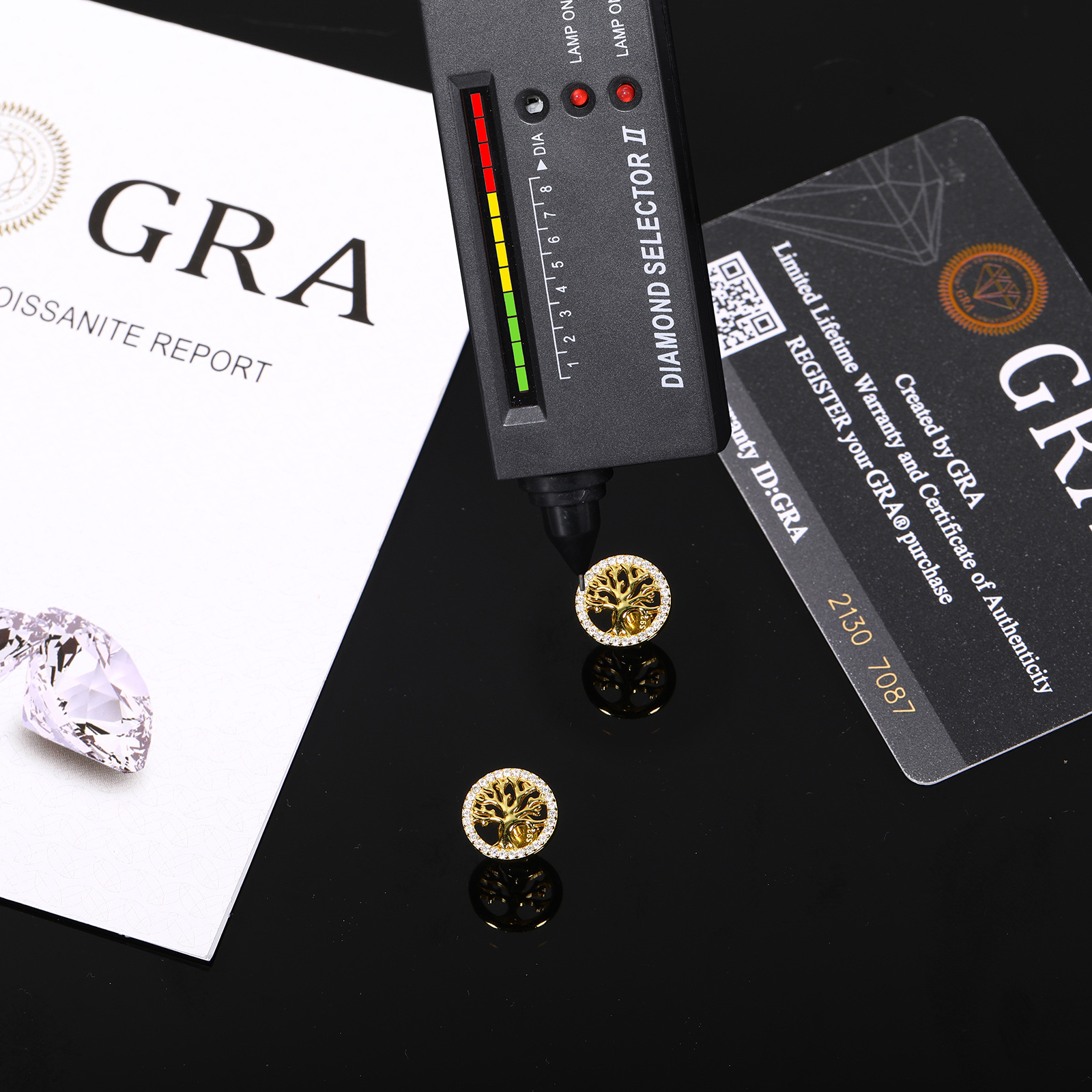 925S & VVS Moissanite Life Tree Earrings