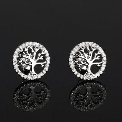 925S & VVS Moissanite Life Tree Earrings