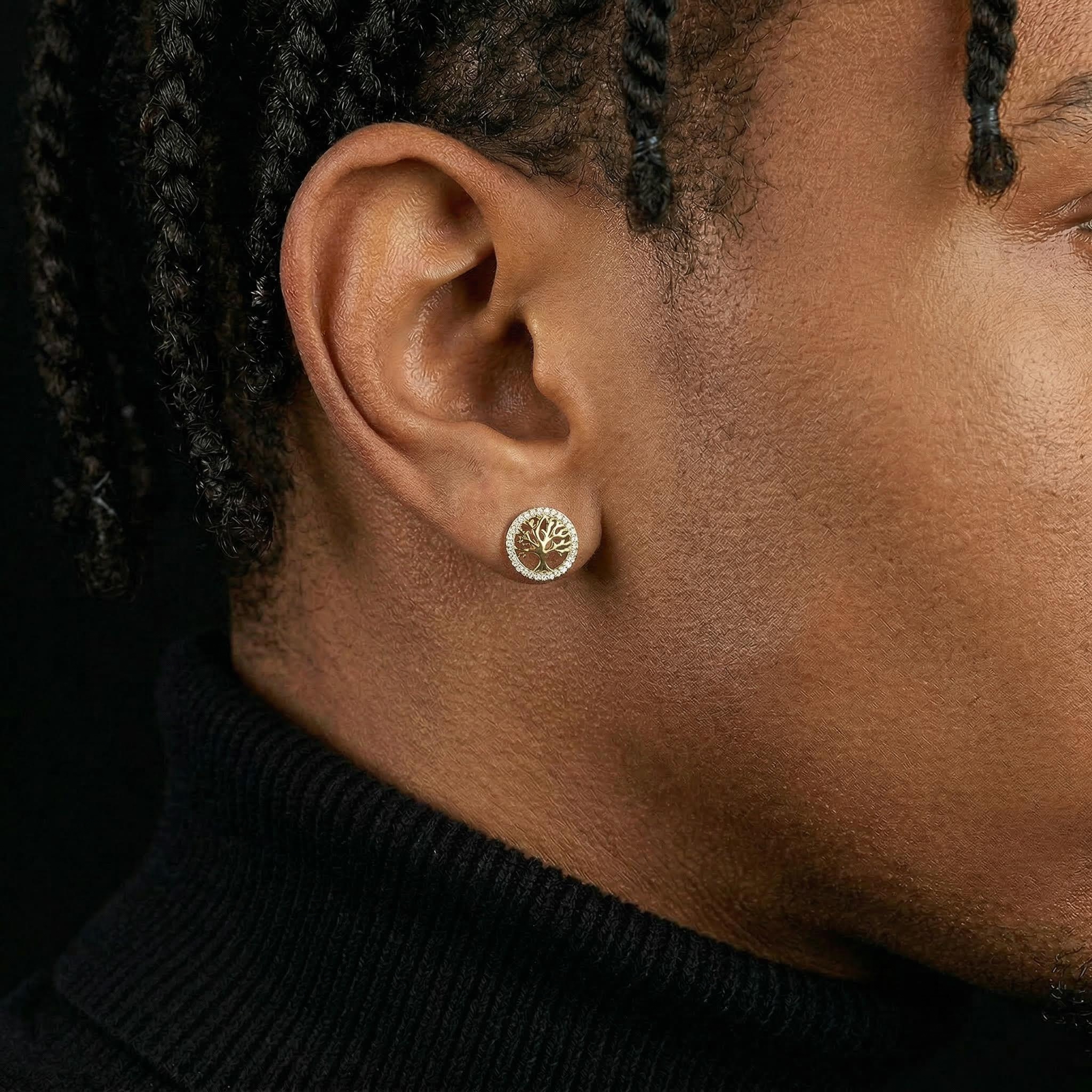 925S & VVS Moissanite Life Tree Earrings