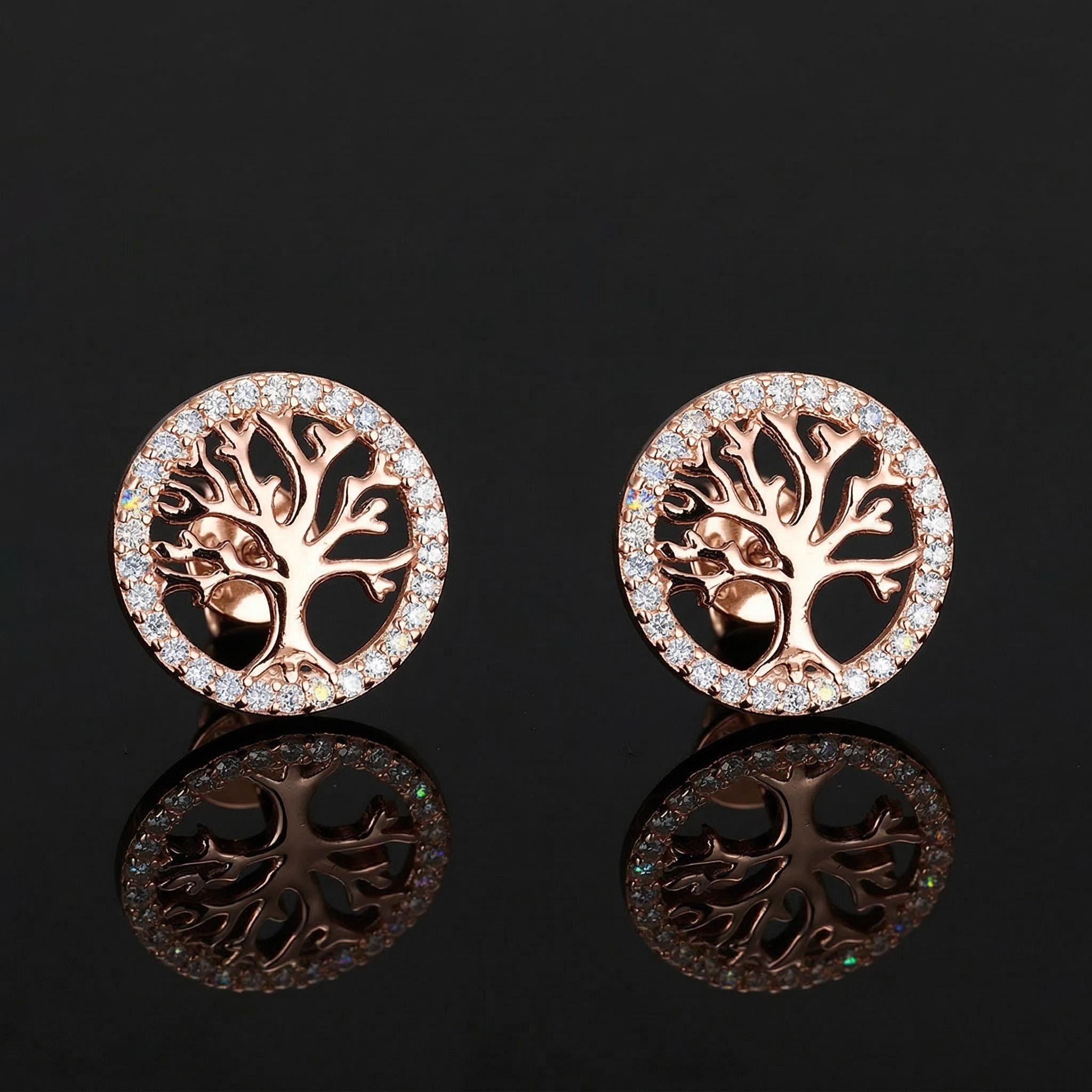 925S & VVS Moissanite Life Tree Earrings