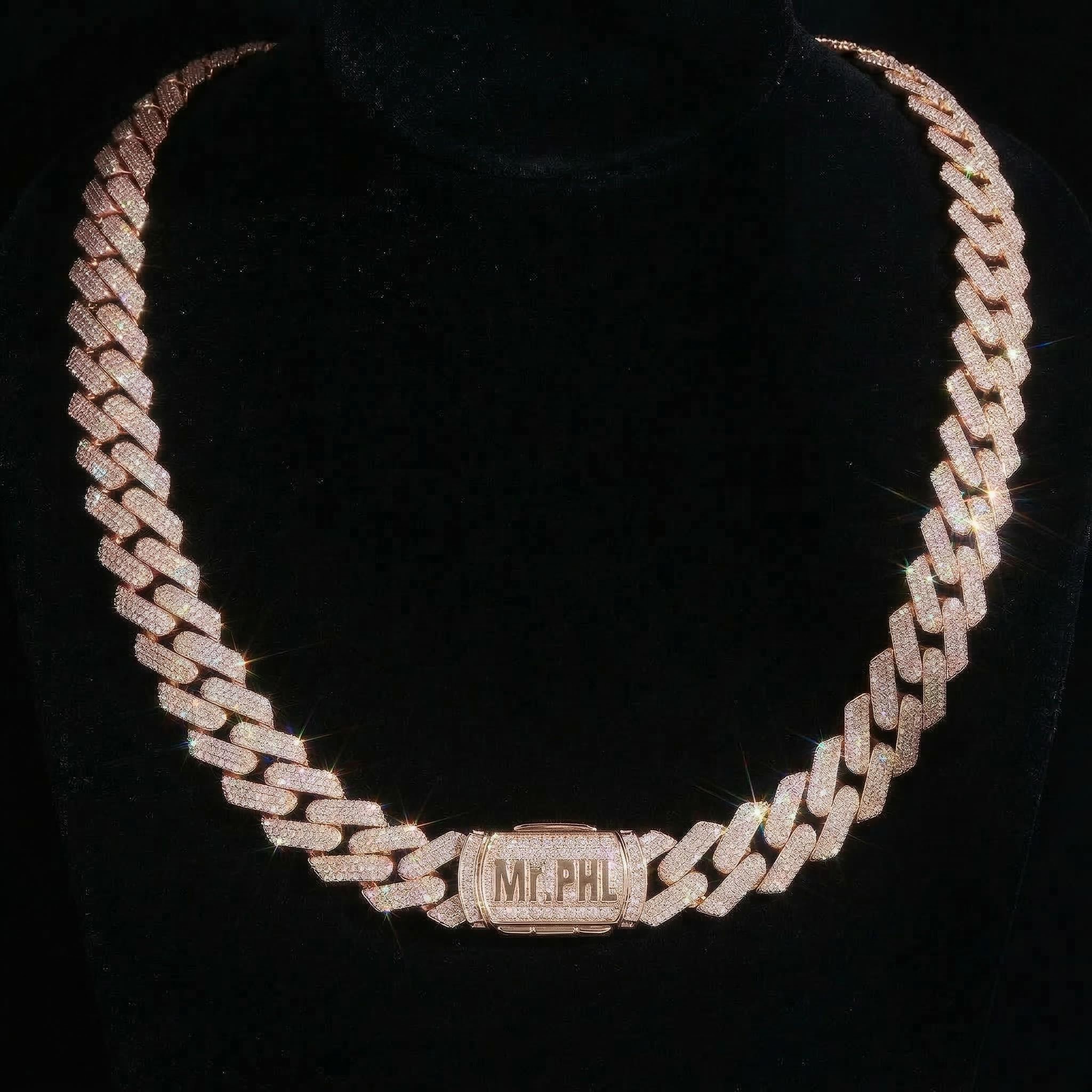 14mm S925 & Moissanite Custom Name Cuban Chain