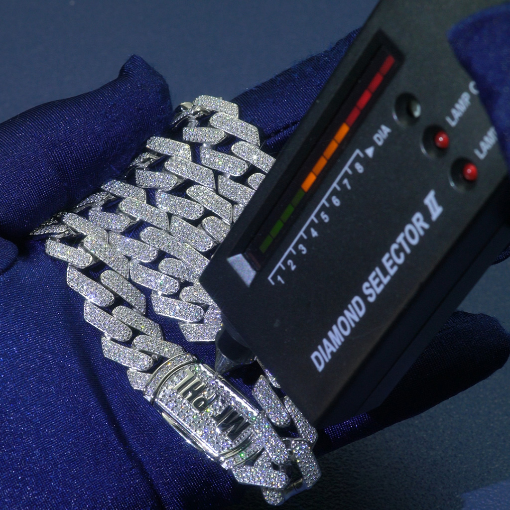 14mm S925 & Moissanite Custom Name Cuban Chain