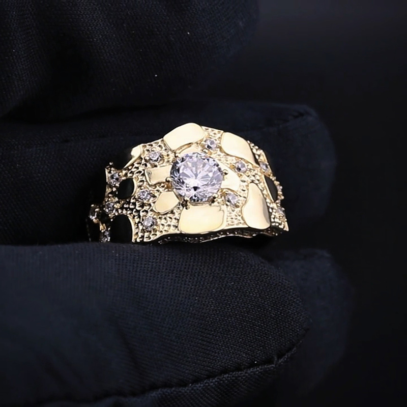 925S & VVS Moissanite Nugget Ring For Men