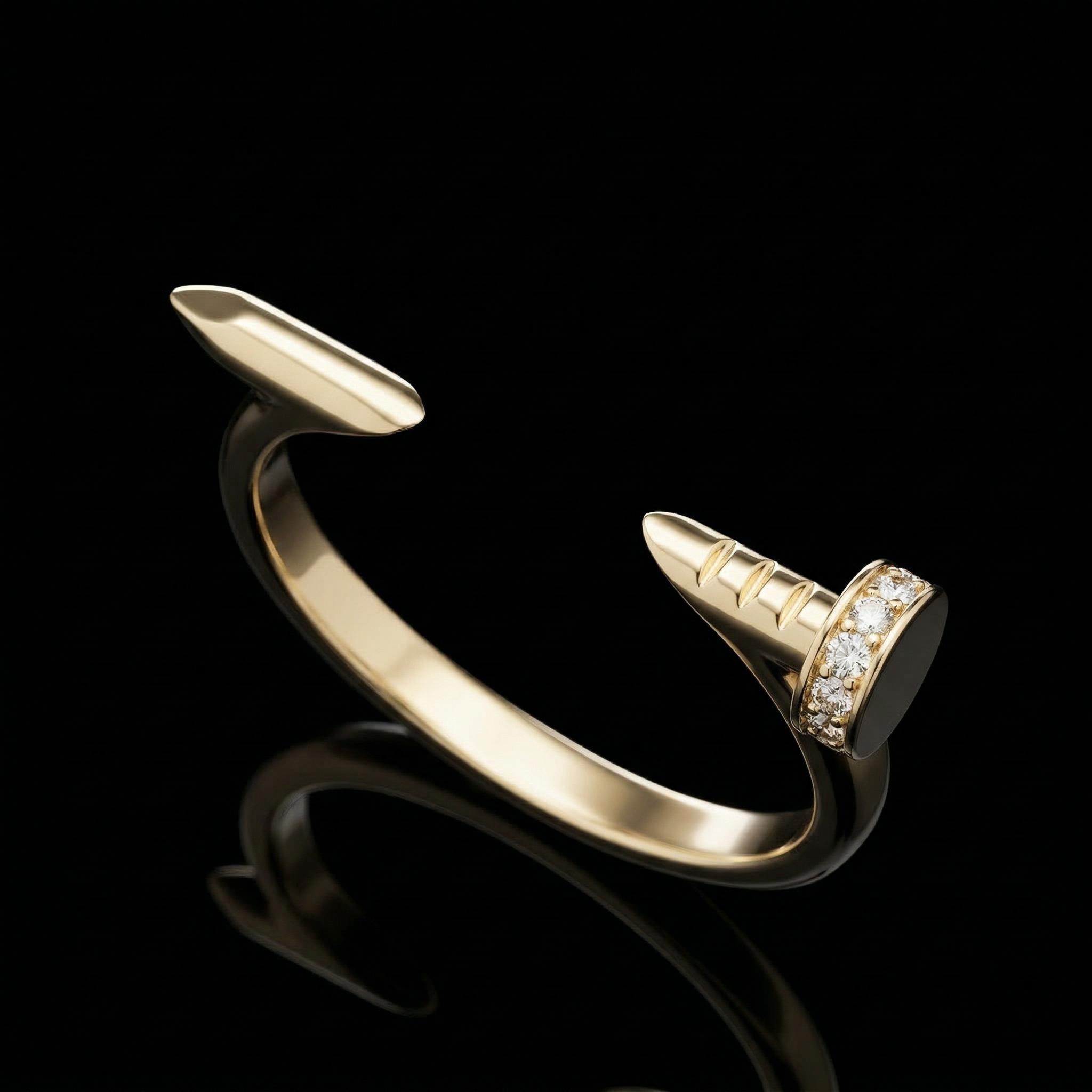 925S & VVS Moissanite Nail Ring