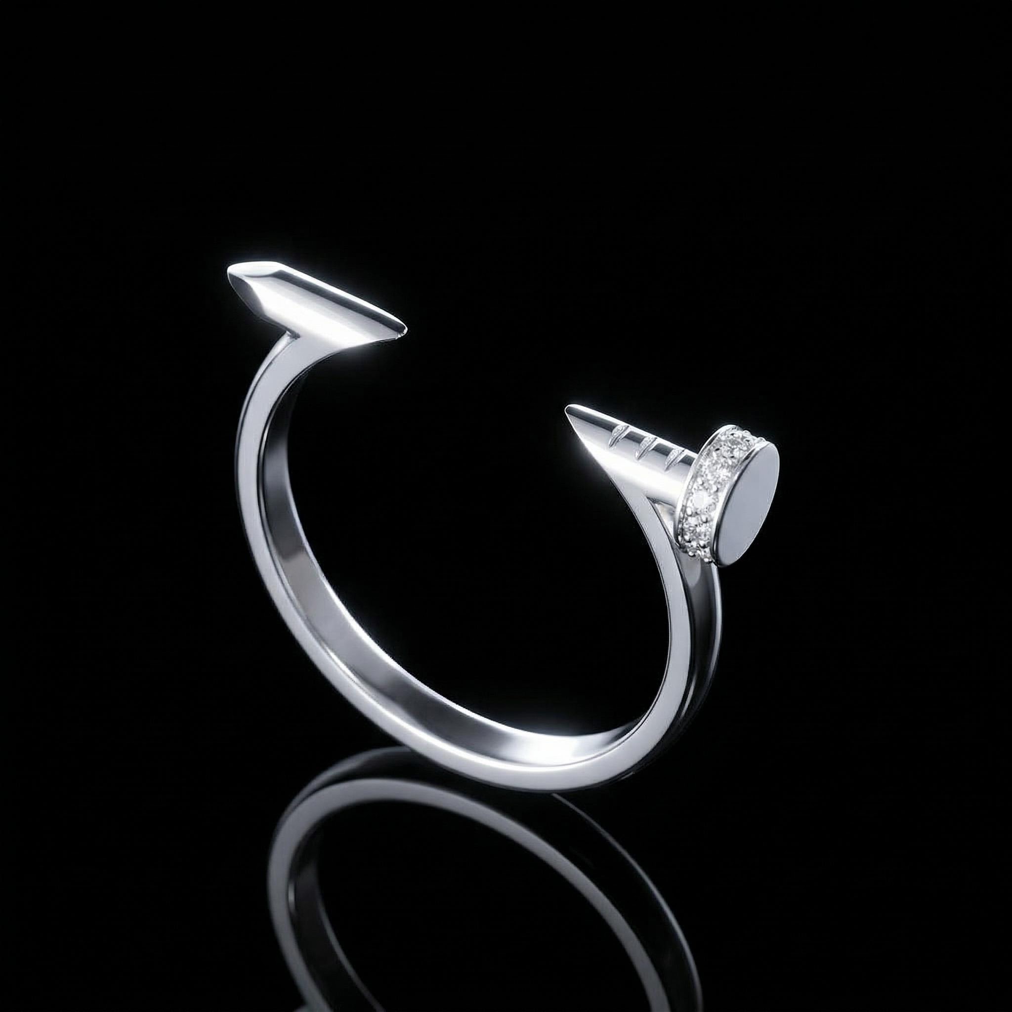 925S & VVS Moissanite Nail Ring