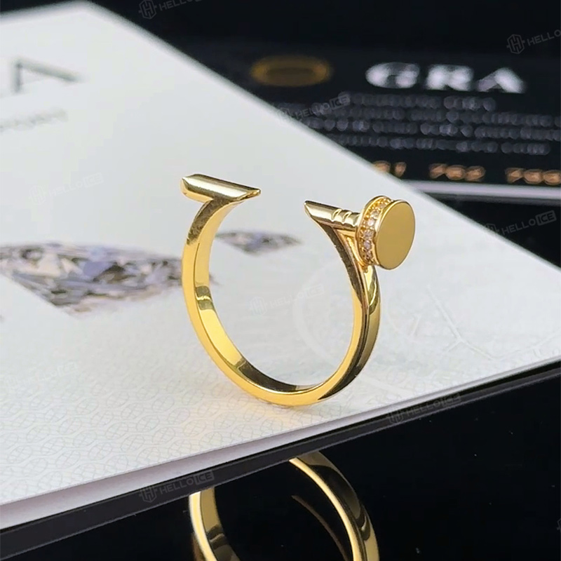925 Silver & VVS1 Moissanite Nail Ring