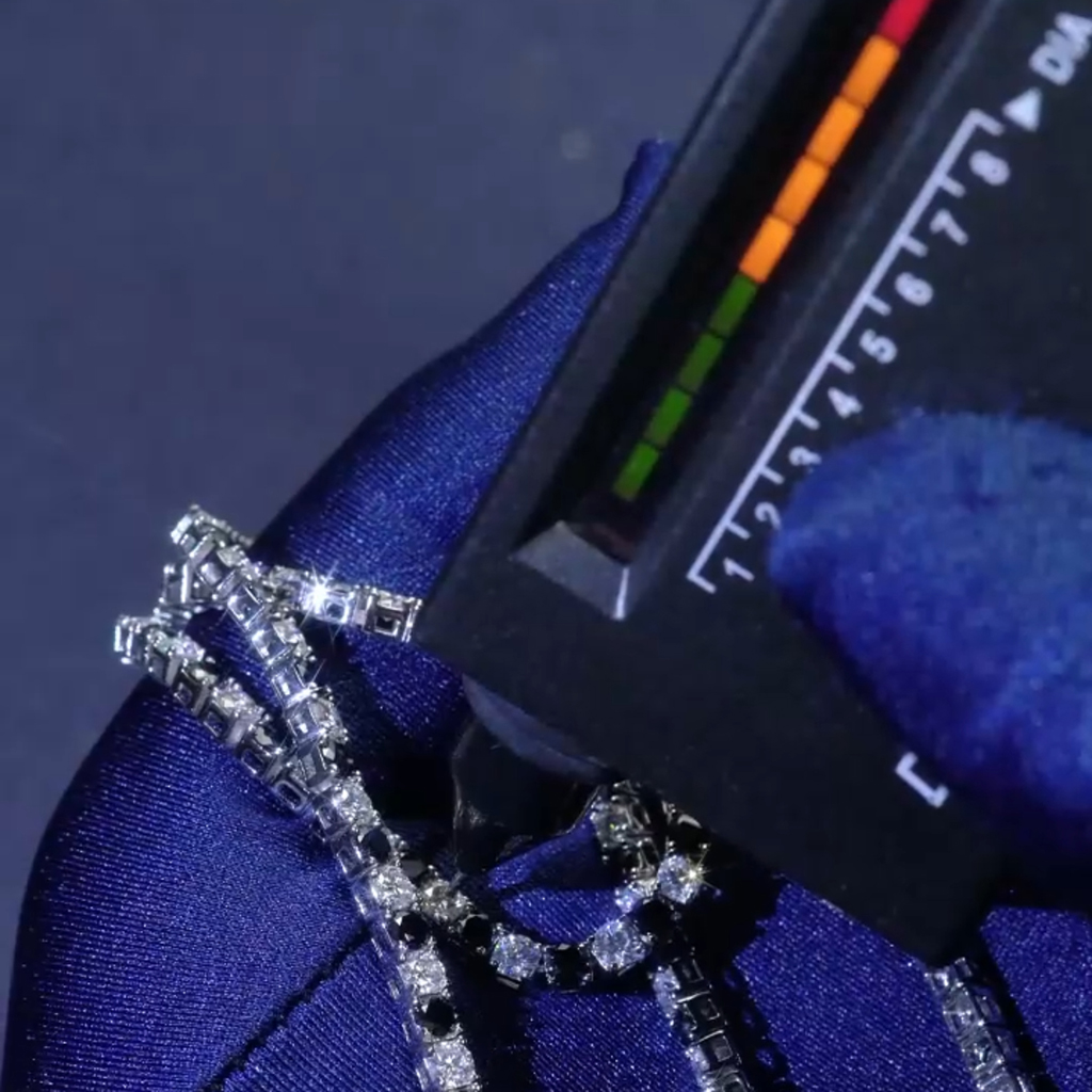 5mm S925 & Moissanite Black & White Custom Name Tennis Chain