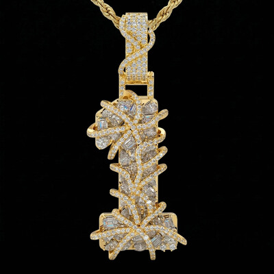 Iced Out Number 1 Thorn Pendant