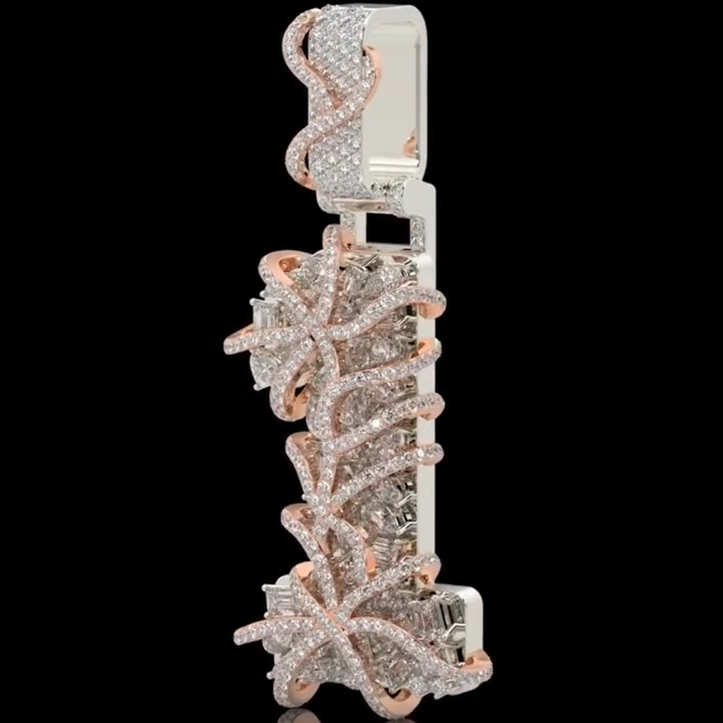 Iced Out Number 1 Thorn Pendant