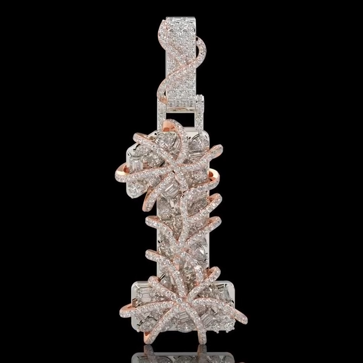 Iced Out Number 1 Thorn Pendant
