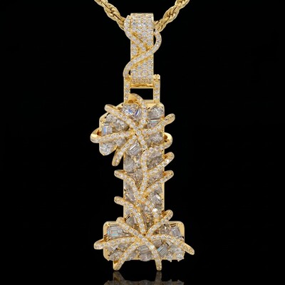 Iced Out Number 1 Thorn Pendant