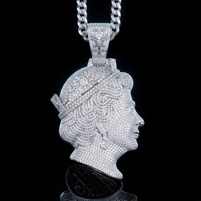 Iced Out Dual Queen Pendant