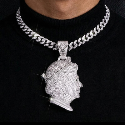Iced Out Dual Queen Pendant